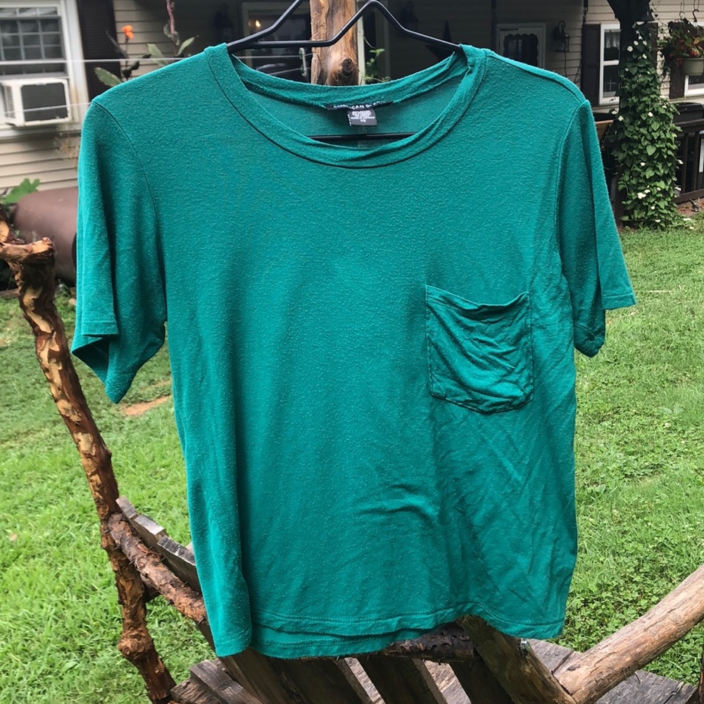 Green crop top!